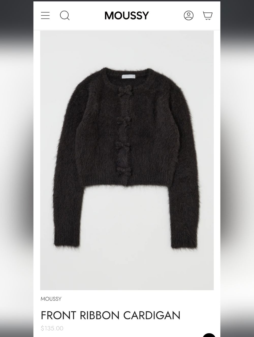Moussy Ribbon Luxury Cardigan